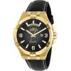 Invicta Objet D Art Leather Black Dial Men's Watch