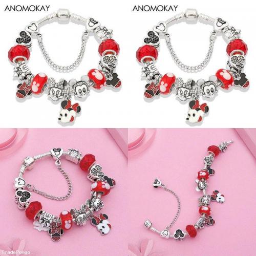 Pandora Charm Bracelet Complete Set of Pandora Charm Bracelets Silver 925 Minnie Mickey Mouse Disney