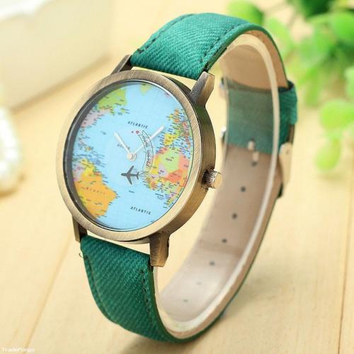 Wanderlust Mini World Wrist Watch for Women - Green