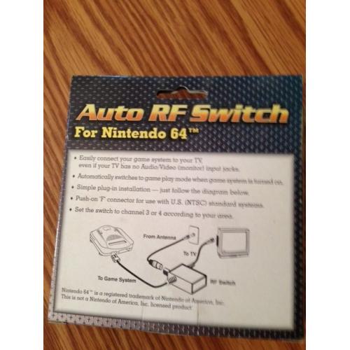 Automatic Rf Switch For Nintendo 64 New Free Shipping Tradepongo