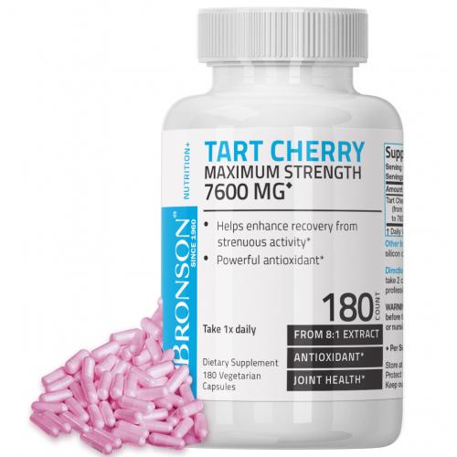 Bronson Tart Cherry Maximum Strength 7600 mg, 180 Vegetarian Capsules