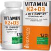 Bronson Vitamin K2 (MK7) + Vitamin D3 Premium Non GMO & Gluten Free 120 Capsules