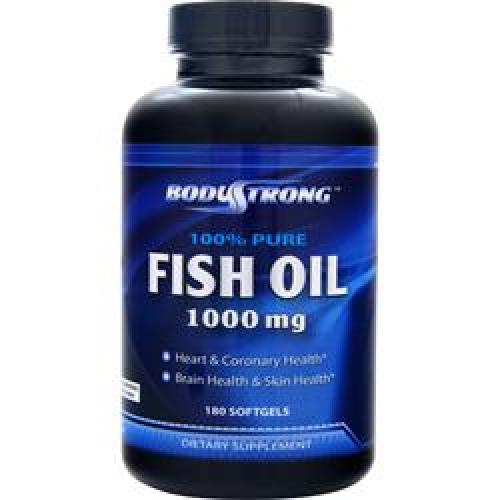 BodyStrong 100% Pure Fish Oil, 1000mg 180 sgels