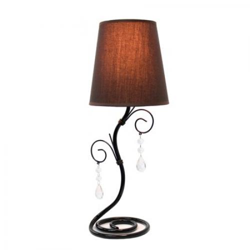 Simple Designs Twisted Vine Table Lamp with Fabric Shade and Hanging Beads