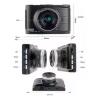 Car Camera Dash Cam, 3 Inch Ultra HD 1080P Rear 170° Wide Angle Lens Dashboard Camera Recorder, 360° Rotated Rear View Camera with Night Mode