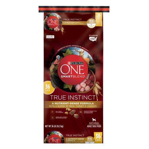 Purina ONE SmartBlend True Instinct Natural With Real Turkey & Venison Adult Dry Dog Food - 36 lb. Bag