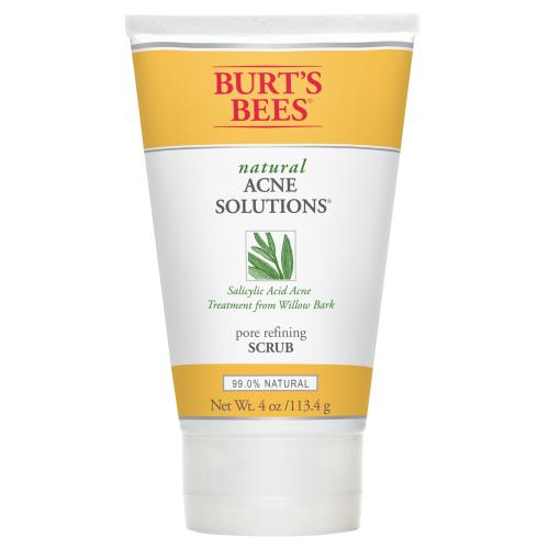 Burt's Bees Natural Acne Solutions Pore Refining Scrub, Exfoliating Face Wash for Oily Skin, 4 oz