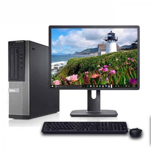 Refurbished Desktop Computer Bundle Dell Optiplex, 19 LCD, Windows 10 PC with an Intel Core i3 Processor 4GB RAM 250GB HD