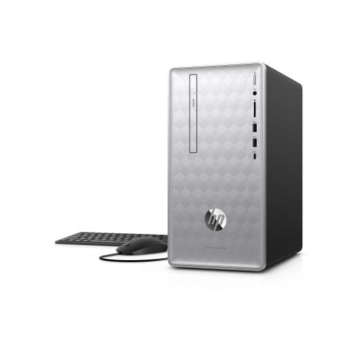 HP Pavilion 590-P0020 Desktop Tower, AMD Ryzen3-2200G Processor, 4GB RAM, 1TB HD, AMD UMA Graphics, Keyboard & Mouse, Windows 10