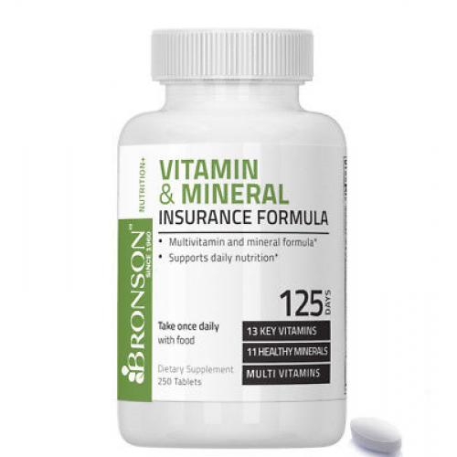 Bronson Vitamin & Mineral Insurance Formula, 250 Tablets