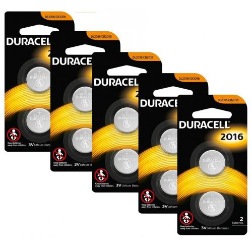 Duracell CR2016 ECR2016 CR 2016 DL2016 3v Batteries x 10