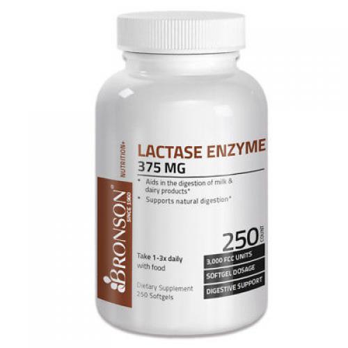 Bronson Lactase Enzyme Digestion Aid, 250 Softgels