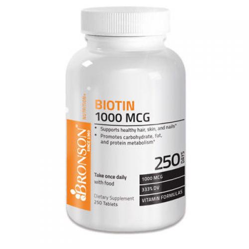 Bronson Biotin 1000 Mcg, Healthy Hair, Skin & Nails, 250 Tablets