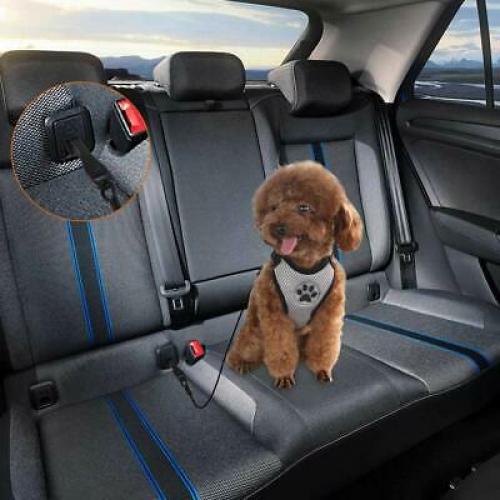 SlowTon Dog Seat Belt Chew Proof Doggie Car Seatbelt Steel Cable Safety Belt ...