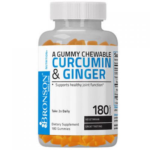 Bronson A Gummy Chewable Curcumin & Ginger, 120 Gummies