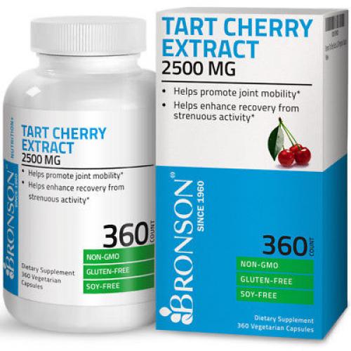 Bronson Tart Cherry Extract 2500mg Non-GMO Gluten & Soy Free, 360 Vegi Capsules