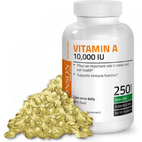 Bronson VITAMIN A 10,000 IU 250 Softgels - 250 Day Supply