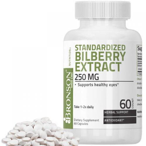 Bronson Standardized Bilberry Extract 250 mg, 60 Capsules