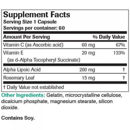 Bronson Alpha Lipoic Acid 200 mg, 60 Capsules