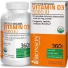 Bronson Vitamin D3 5000 IU Certified Organic Non-GMO, USDA Certified, 360 Tablets