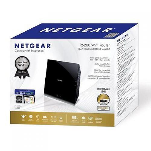 NETGEAR R6200 Wireless AC 1200 Dual Band Gigabit  Router 802.11 ac/b/g/n