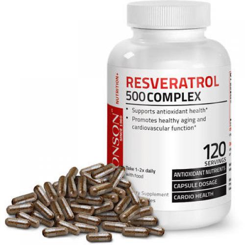 Bronson Resveratrol Antioxdiant, 500 Complex, 120 Capsules