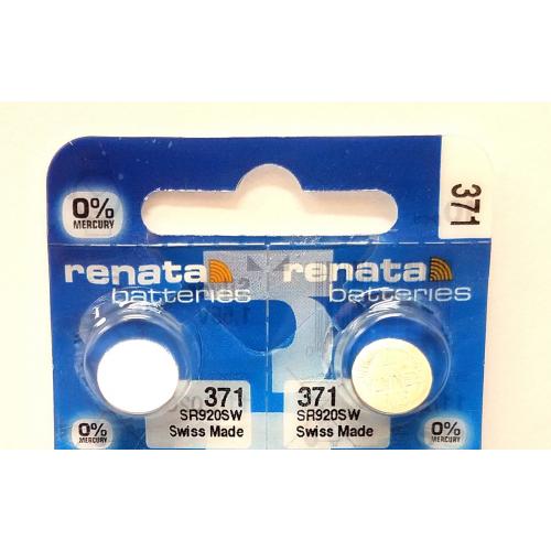 5 Renata 371 Mercury Free Silver Oxide SR920SW Watch Batteries