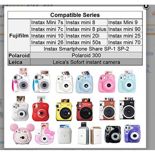 40 Print Fujifilm Instax Mini Instant Film Packs for all mini 8-9 instant camera