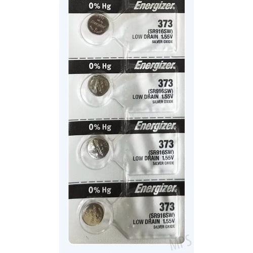 Energizer 373 Silver Oxide 4 Batteries (SR916SW / SR916W)