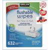 Kirkland Moist Soft Eco Flushable 632 Wipes w/ Aloe and Vitamin E Hypoallergenic