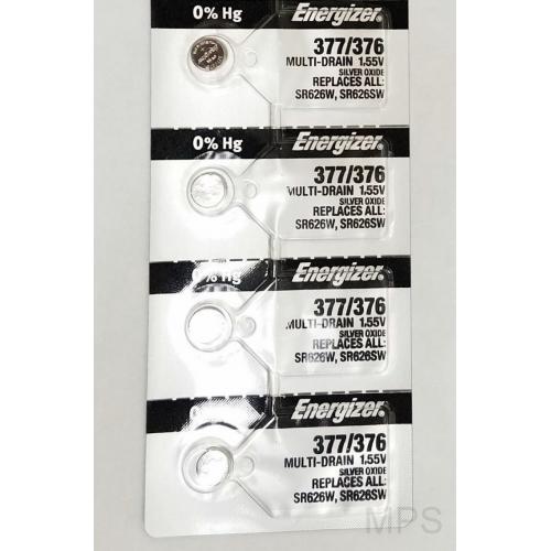 4 NEW ENERGIZER 377 376 SR626SW SR626W watch battery