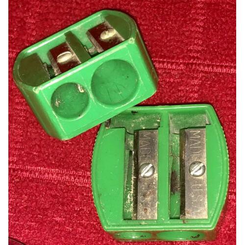 Lot 5 Vintage Plastic Pencil Sharpeners Hong Kong & USA Empire Sterling Hasbro