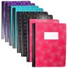 8 Pack Top Flight Composition Book Assorted Colors 200 Wide Ruled Pages Notebook