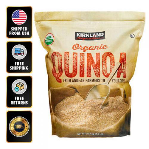 Kirkland Organic Peruvian Quinoa 4.5 Lbs Resealable Bag Antioxidants Kosher EXP