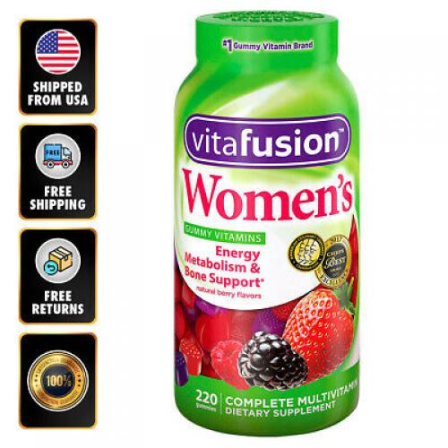 Vitafusion Womens Multivitamin 220 Gummies Energy Bone Support Gluten Free EXP