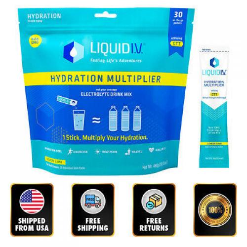 Liquid I.V. Hydration Multiplier (30 Serving Stick Pack) Resealable Pouch EXP