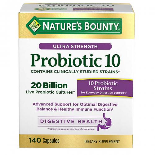 Nature's Bounty Ultra Strength Probiotic 10, 140 Capsules