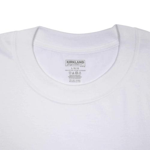 Kirkland Crew Neck T Mens Tee Undershirts Shirts Cotton Tagless White M Medium