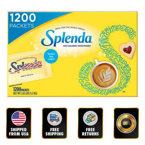 Splenda No Calorie Sweetener (1 Gr x 1,200 Count) No Carbohydrates Kosher EXP