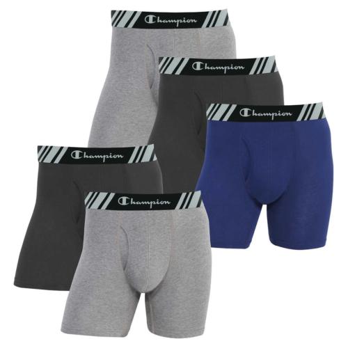 Champion Mens Boxer Briefs Shorts Underwear 5 pack  Large Moisture wicking L