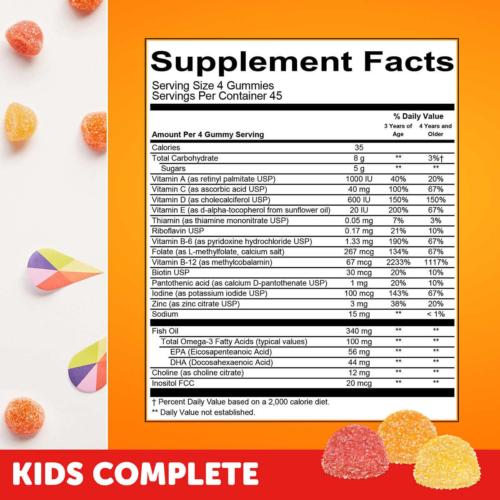 SmartyPants Kids Formula Multivitamin + Omega 3 180 Gummies Non-GMO D3 B12 EXP