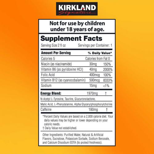 Kirkland Signature Energy Shot, 48 Bottles, 2 Oz Each