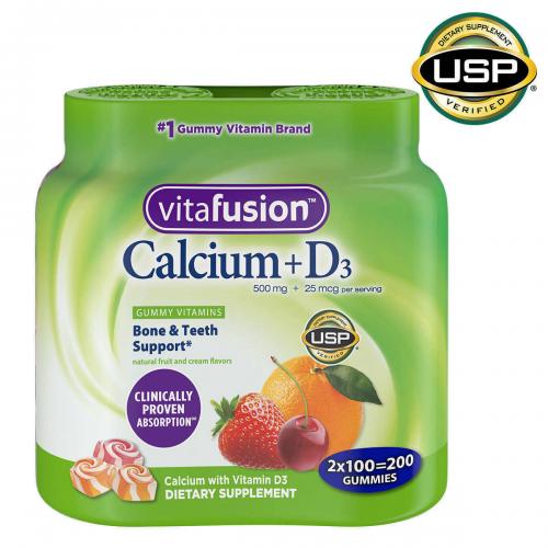 vitafusion Calcium+D₃, 200 Gummy Vitamins