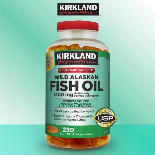 Kirkland Signature Wild Alaskan Fish Oil 1400 mg., 230 Softgels