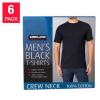 Kirkland Crew Neck T Mens Tee Undershirts Shirts Cotton Tagless Black L Large