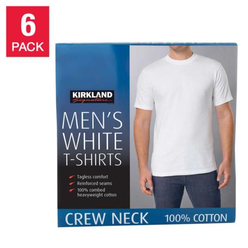 Kirkland Crew Neck T Mens Tee Undershirts Shirts Cotton Tagless White M Medium