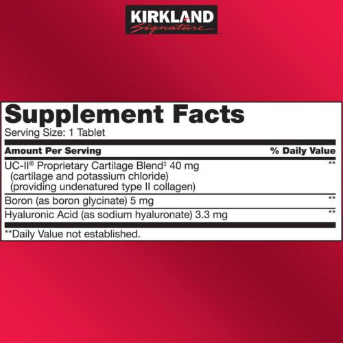 Kirkland Triple Action Joint Bone Health Flexibility (110 Tablets) Collagen EXP