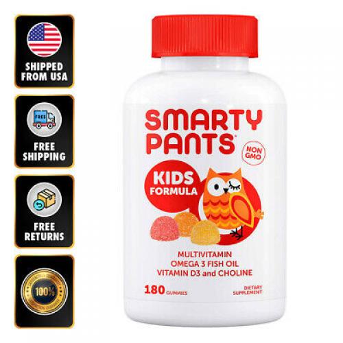 SmartyPants Kids Formula Multivitamin + Omega 3 180 Gummies Non-GMO D3 B12 EXP