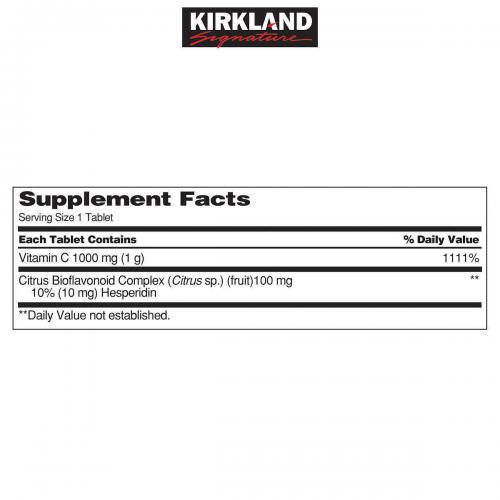 Kirkland Signature Vitamin C 1000 mg., 500 Tablets, Best value of your Purchase