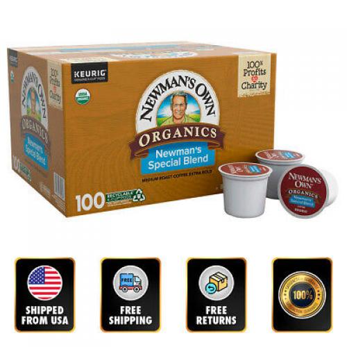 Newmans Own Organics Coffee Special Blend K-Cup Pod 100 Count Medium Roast